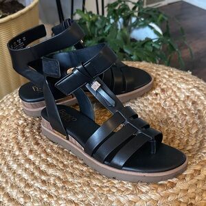 Franco Sarto Black Strappy Sandals